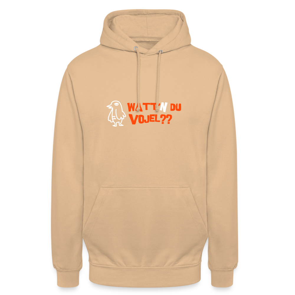 Watt'n du Vojel - Unisex Hoodie - Pfirsich