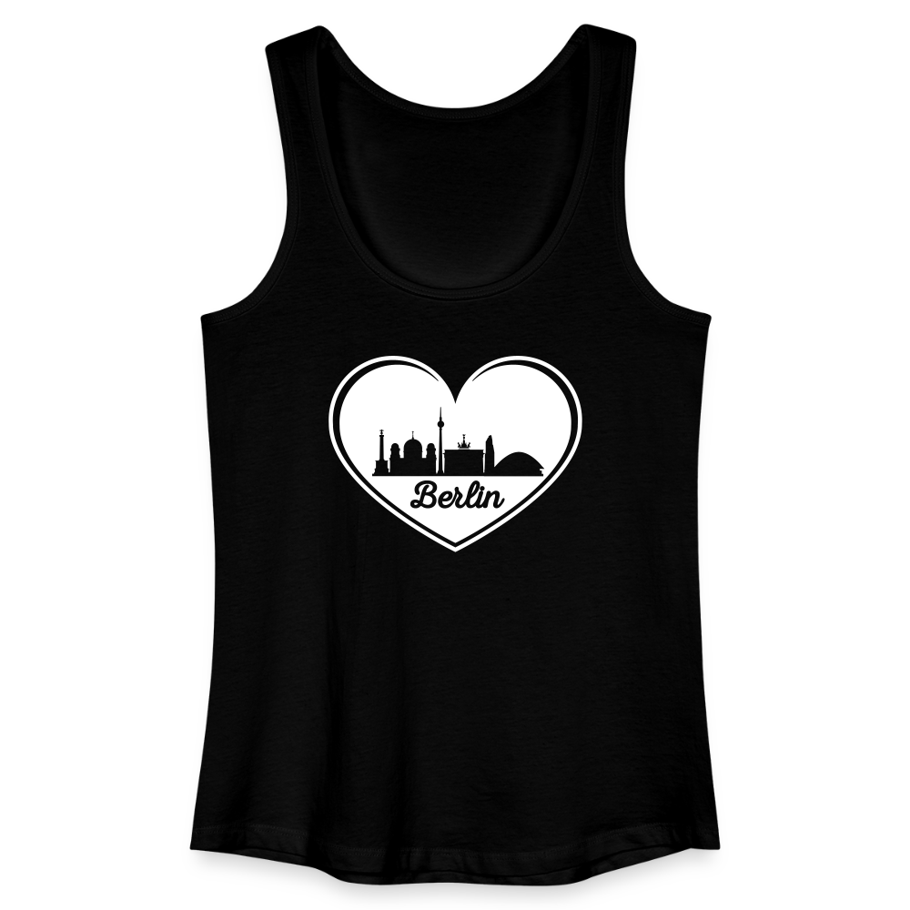 I love Berlin weiß - Frauen Bio Tank Top - Schwarz
