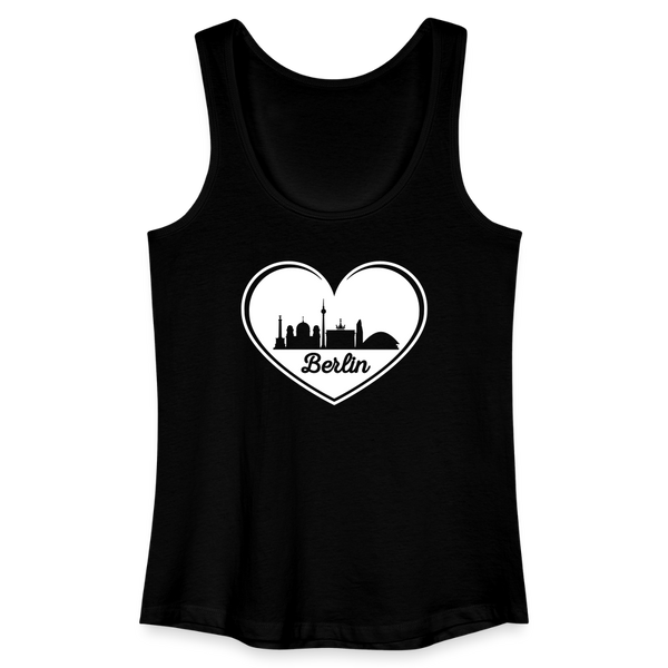I love Berlin weiß - Frauen Bio Tank Top - Schwarz