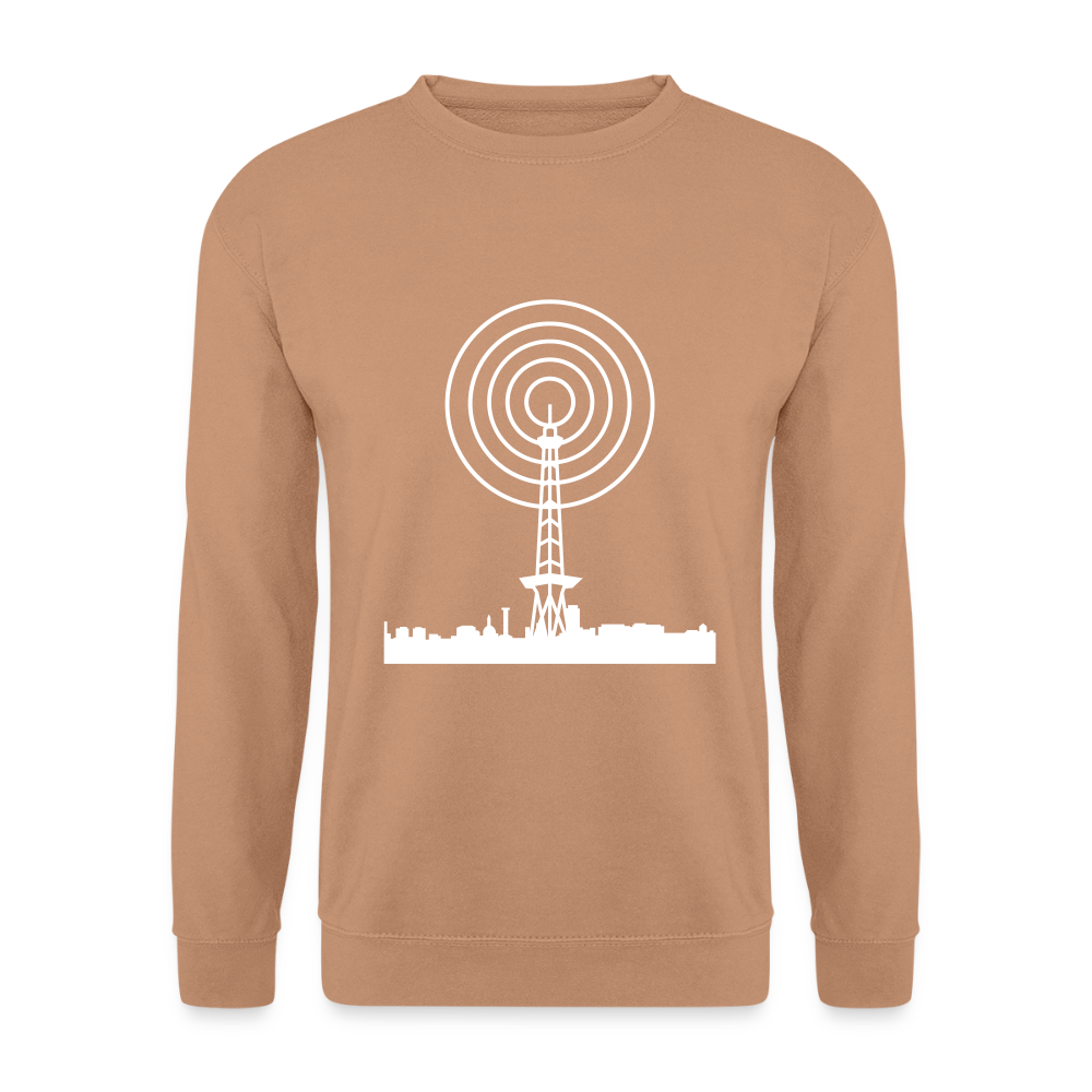 Funkturm im Fokus - Unisex Pullover - Mocca