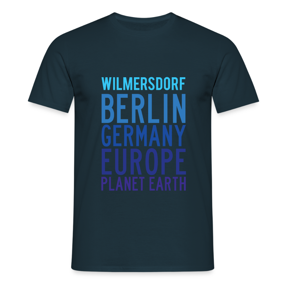 Wilmersdorf Planet Earth - Männer Premium T-Shirt - Navy