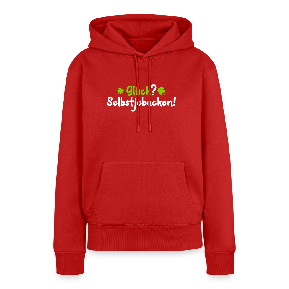 Glück? Selbstjebacken - Frauen Premium Hoodie - Rot