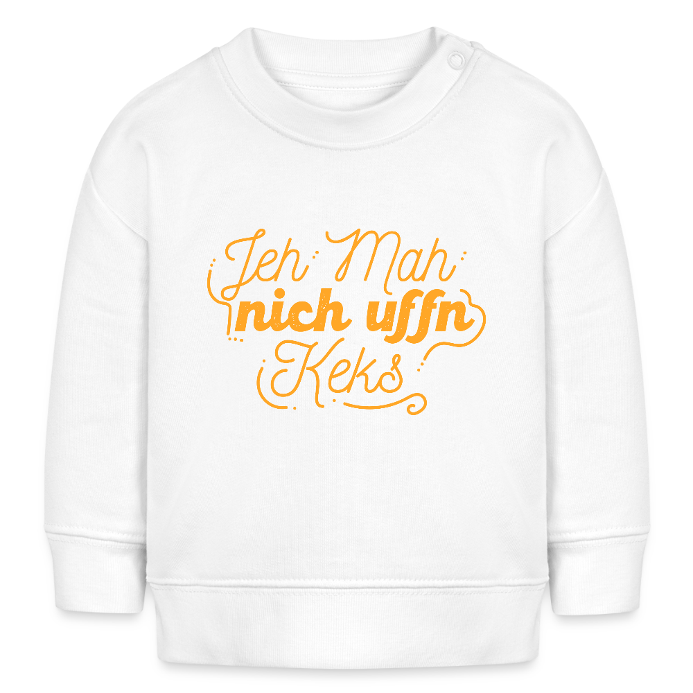 Jeh mah nich uffn Keks gelb - Baby Bio Pullover - Weiß