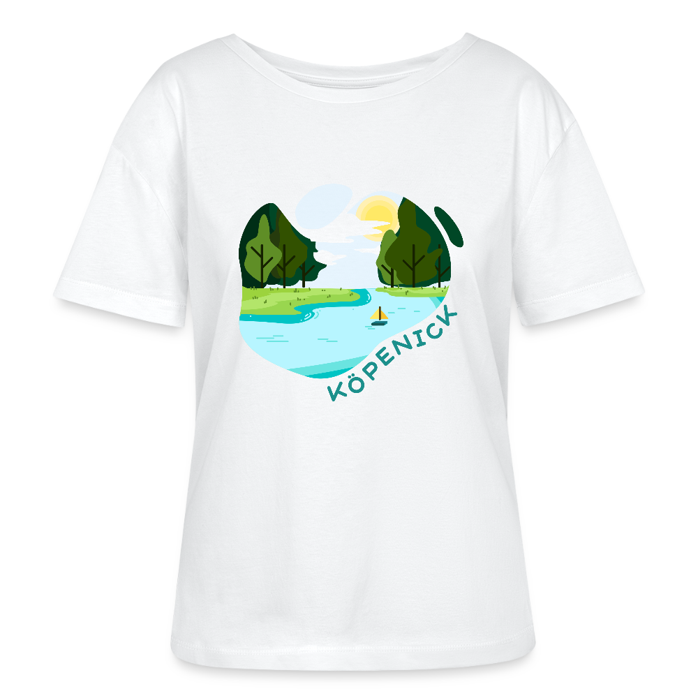 Köpenick am Wasser - Relaxed Rundhals Frauen Bio-T-Shirt - Weiß
