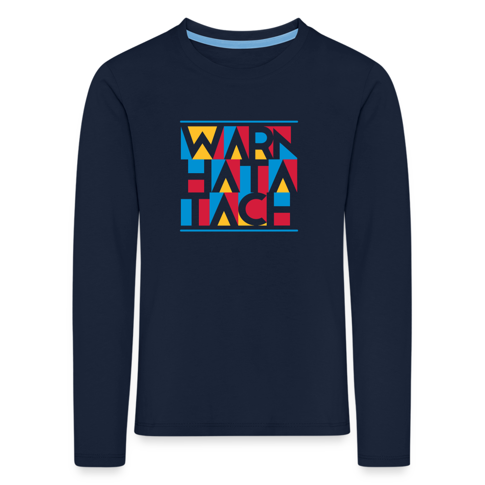 Warn Hata Tach - Kinder Langarmshirt - Navy