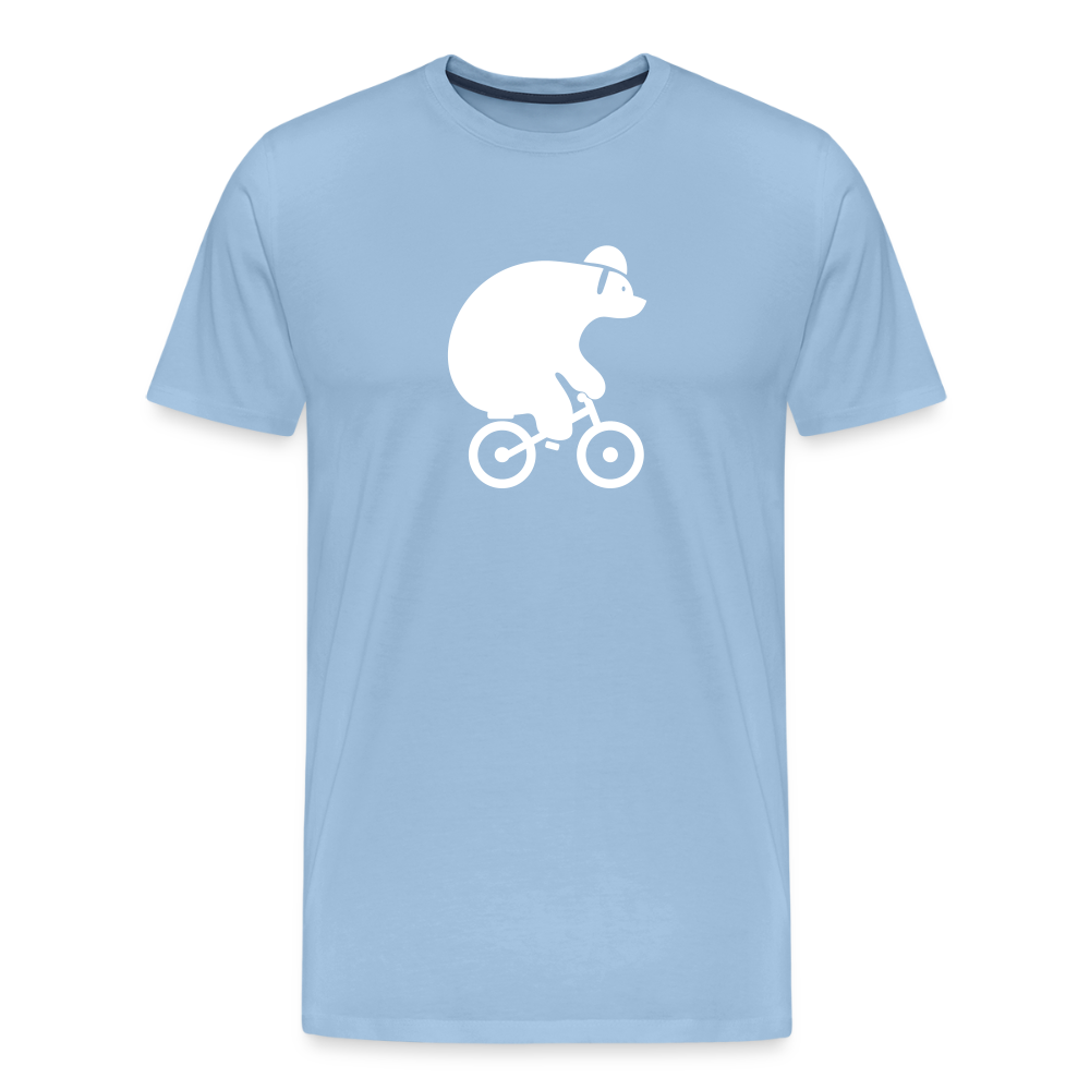 Fahrradbär - Männer Premium T-Shirt - Sky