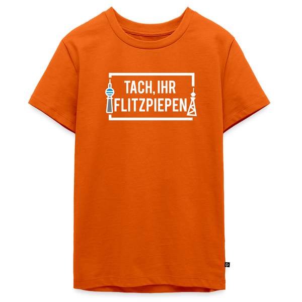 Tach ihr Flitzpiepen - weiß - Teenager Premium T-Shirt - Orange 