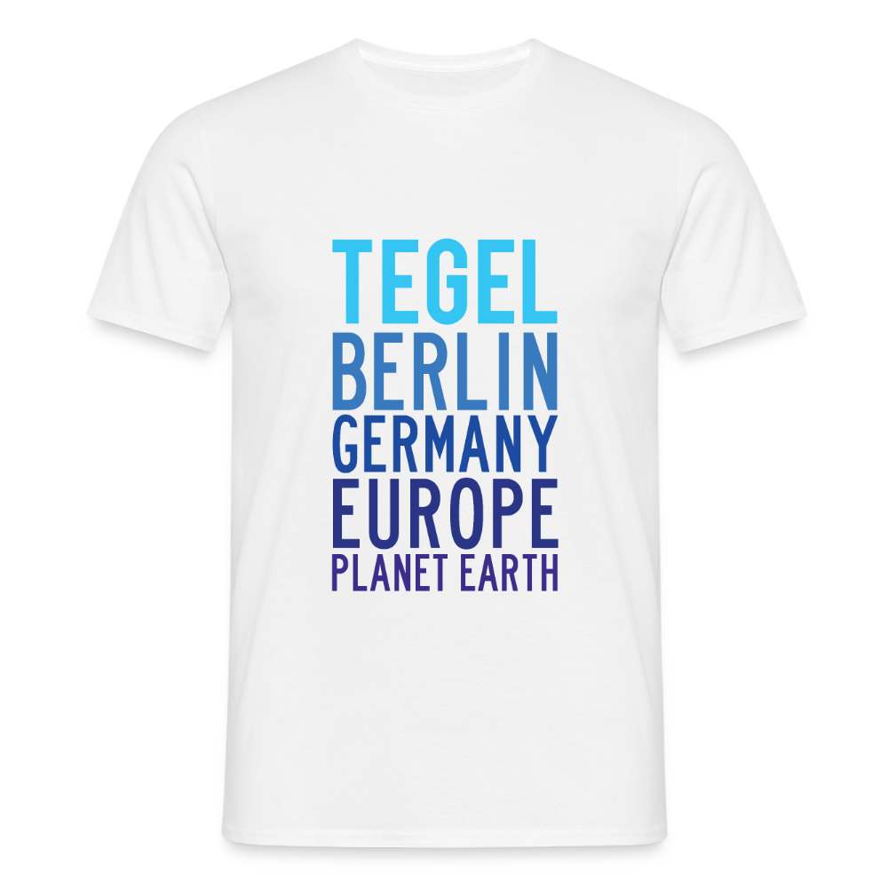 Tegel Planet Earth - Männer Premium T-Shirt - Weiß