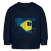 U-Bahn in Linien - Baby Bio Pullover - Navy