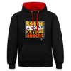 Keene Angst Ick Tu Sie Nüscht - Kontrast Hoodie - Schwarz/Rot