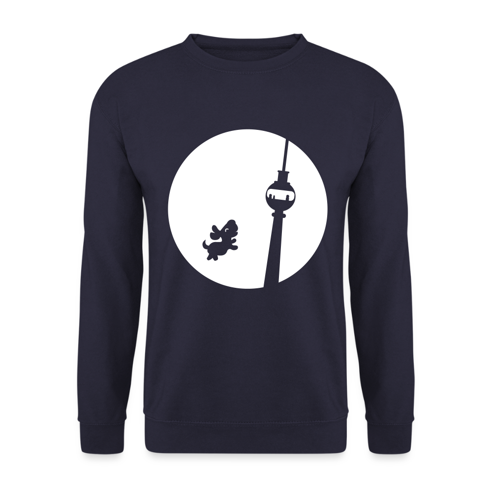 Hund am Fernsehturm - Unisex Pullover - Navy