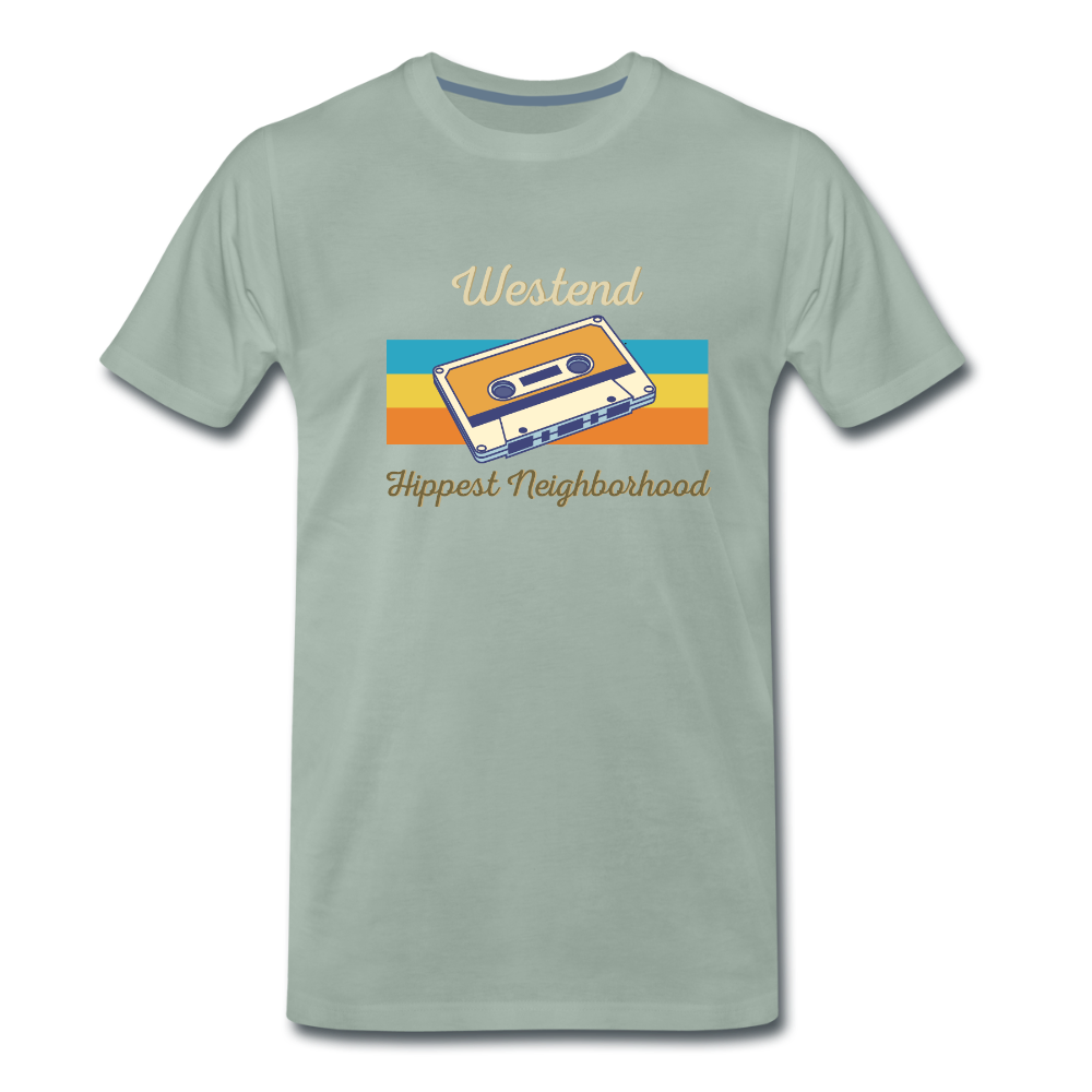 Westend Hippest Neighborhood - Männer Premium T-Shirt - Graugrün
