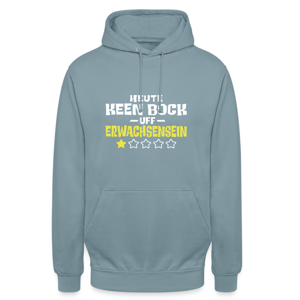 Keen Bock uff Erwachsensein - Unisex Hoodie - Nebelblau