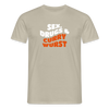 Sex, Drucks & Currywurst - Männer Premium T-Shirt - Sandbeige