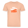 Sex, Drucks & Currywurst - Unisex Bio T-Shirt - Pfirsich