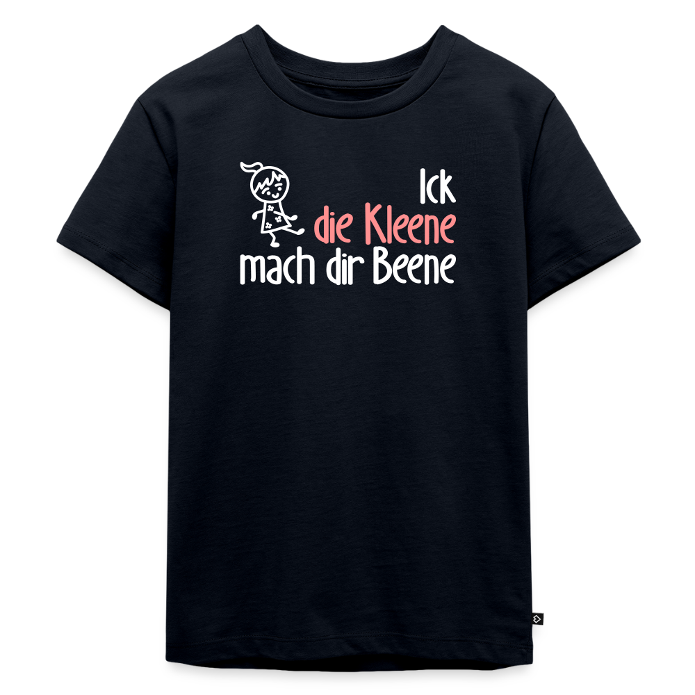 Ick, die Kleene, mach dir Beene! - Kinder Premium T-Shirt - Navy