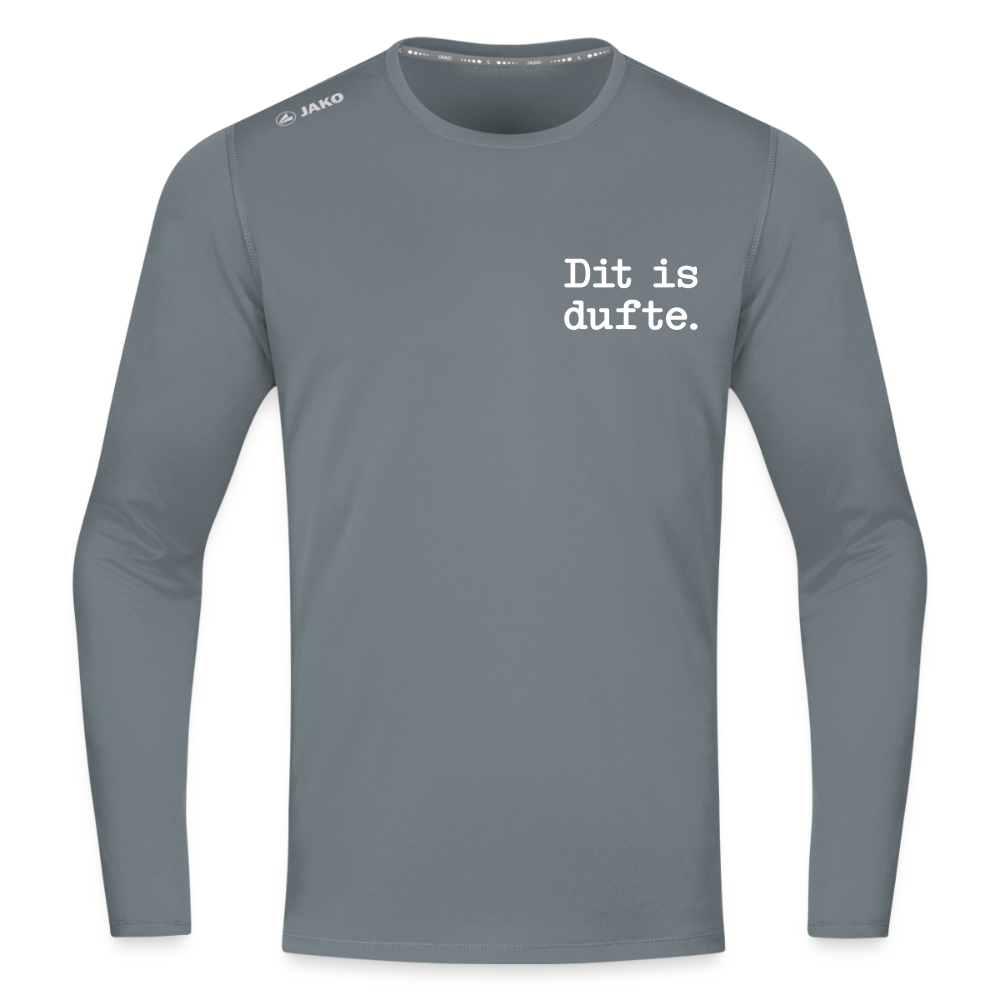 Dit is dufte - Männer Sport Langamshirt - Grau
