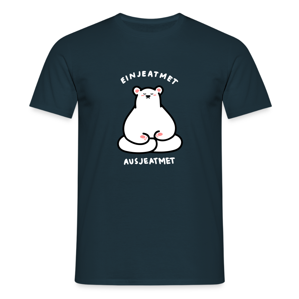 Einjeatmet - Männer Premium T-Shirt - Navy