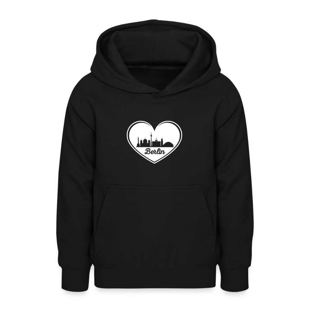 I love Berlin weiß - Teenager Hoodie - Schwarz