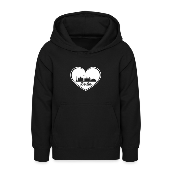 I love Berlin weiß - Teenager Hoodie - Schwarz