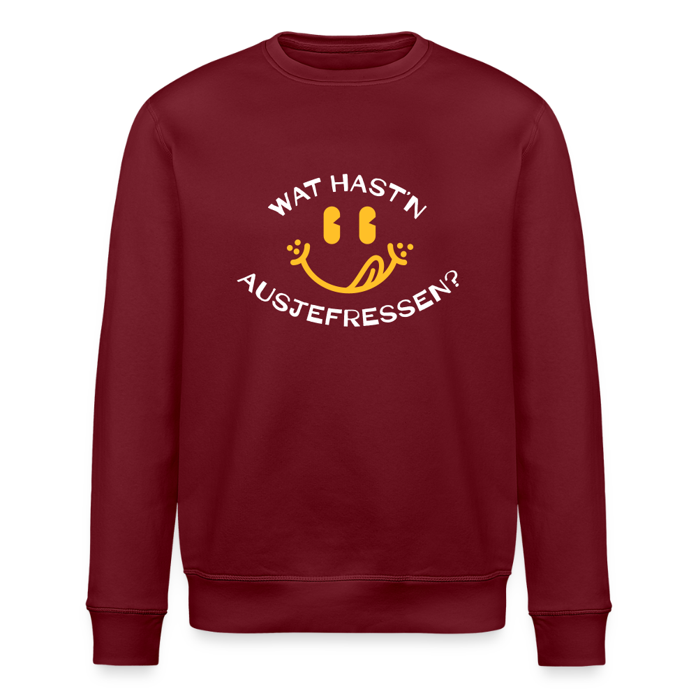 Wat Hast’n Ausjefressen - Unisex Bio Sweatshirt - Burgunderrot
