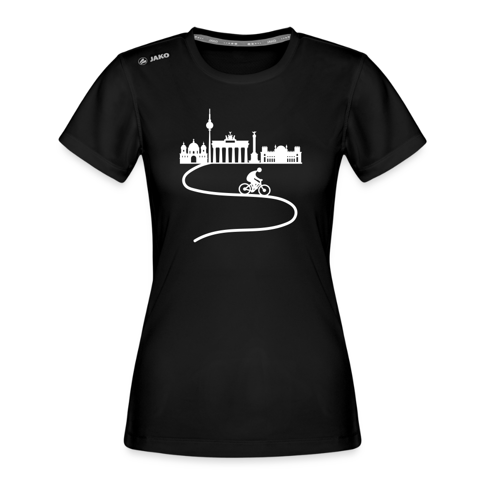 Aus der Stadt radeln - Frauen Sport-Shirt - Schwarz