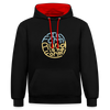 In Form! Rund is 'ne Form! - Kontrast Hoodie - Schwarz/Rot
