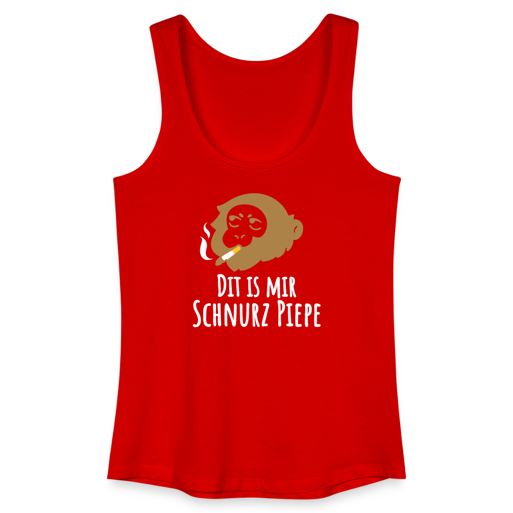 Dit is mir Schnurz Affe - Frauen Bio Tank Top - Rot