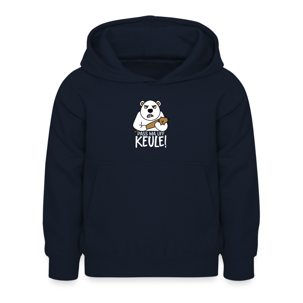 Pass ma uff Keule - Kinder Hoodie - Navy