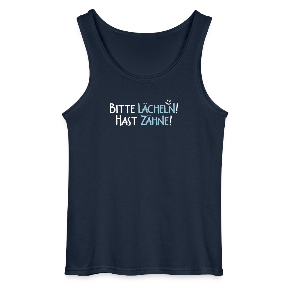 Bitte lächeln! Hast Zähne! - Männer Tank Top - Navy
