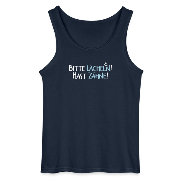 Bitte lächeln! Hast Zähne! - Männer Tank Top - Navy