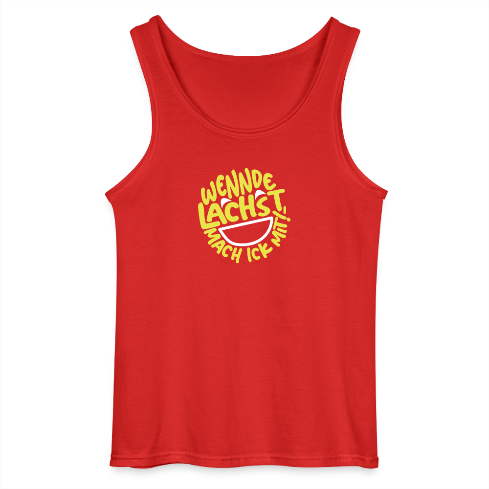 Wennde lachst, mach ick mit! - Männer Tank Top - Rot