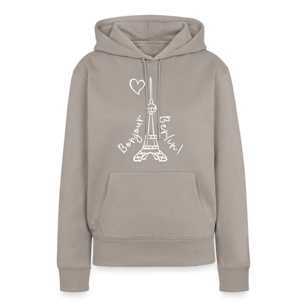 Eiffelturm in Berlin Bonjour - Frauen Premium Hoodie - Taupe