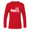 Remix. - Frauen Sport Langarmshirt - Rot