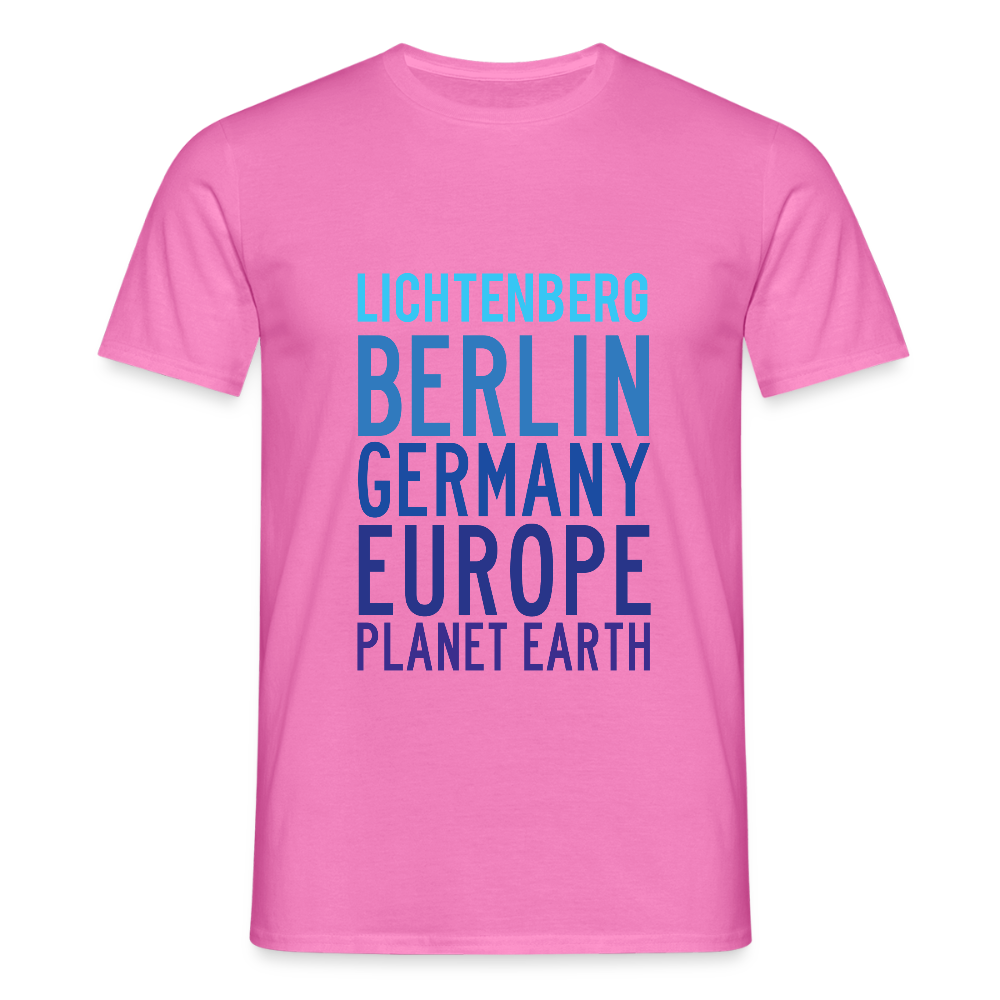 Lichtenberg Planet Earth - Männer Premium T-Shirt - Pink
