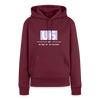 U6 - Frauen Premium Hoodie - Burgunderrot