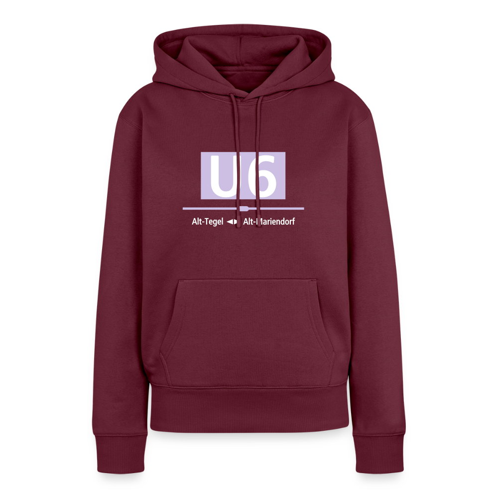 U6 - Frauen Premium Hoodie - Burgunderrot