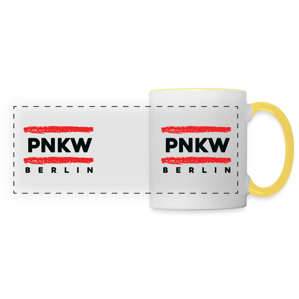 PNKW - Tasse zweifarbig - Weiß/Gelb