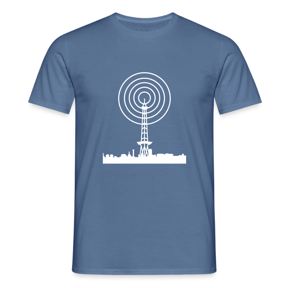 Funkturm im Fokus - Männer Premium T-Shirt - Taubenblau
