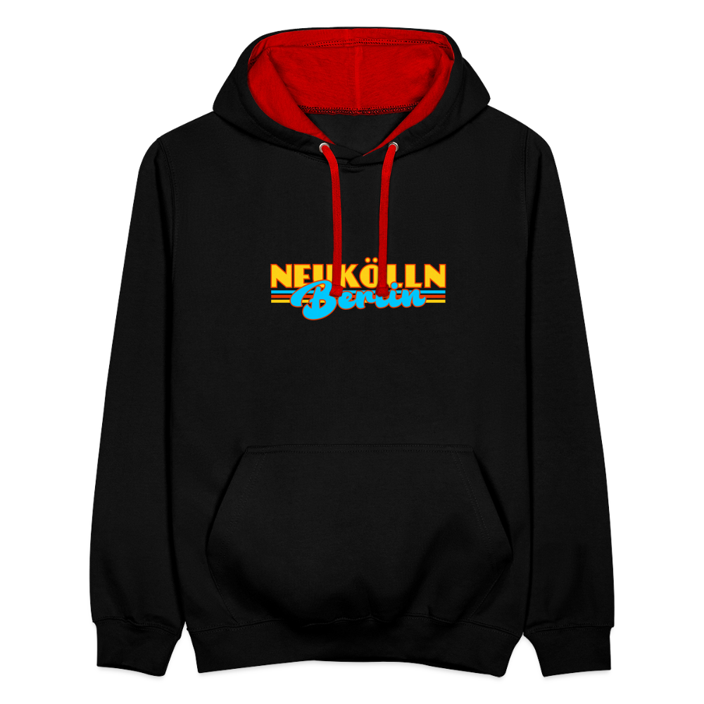 Neukölln Berlin Retro - Unisex Hoodie - Schwarz/Rot