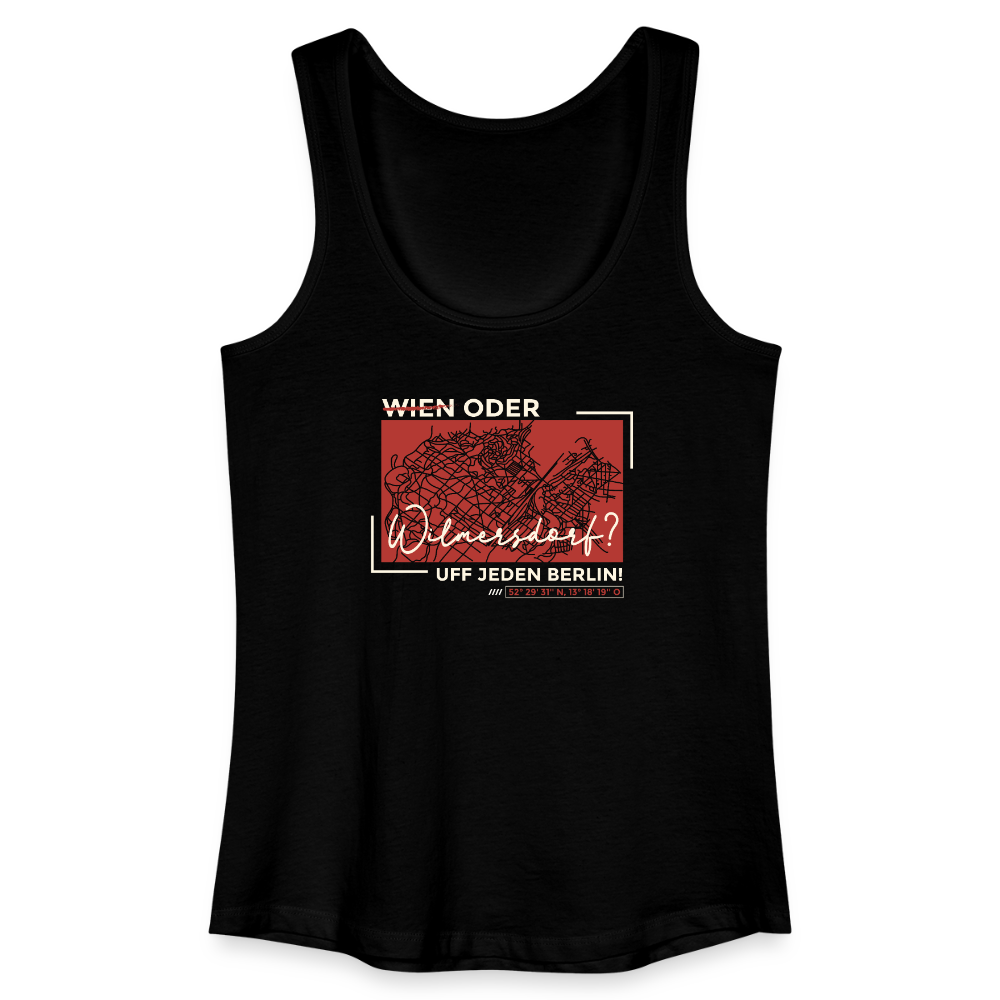 Wien Oder Wilmersdorf Uff Jeden Berlin - Frauen Bio Tank Top - Schwarz