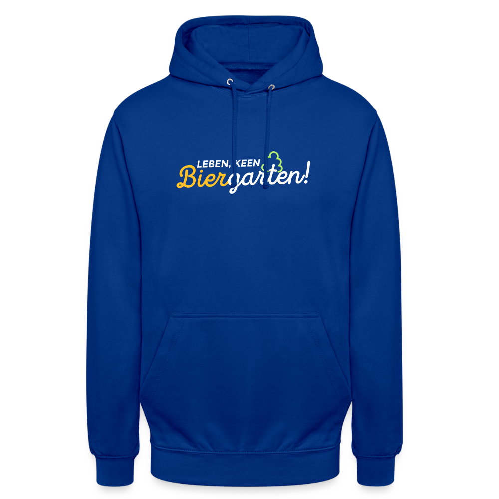 Leben, keen Biergarten! - Unisex Hoodie - Royalblau