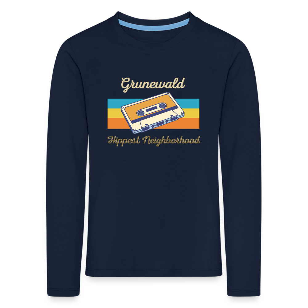 Grunewald Hippest Neighborhood - Kinder Langarmshirt - Navy
