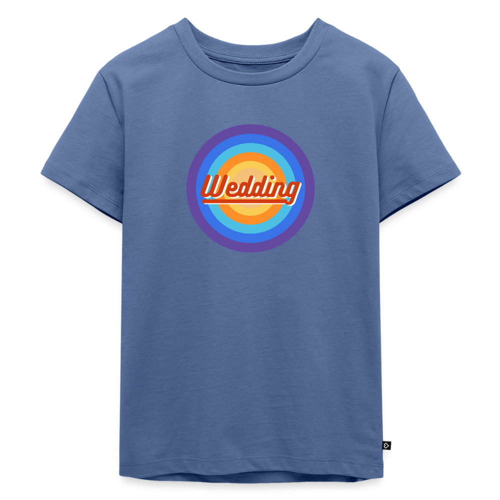 Wedding Retro - Kinder Premium T-Shirt - Taubenblau