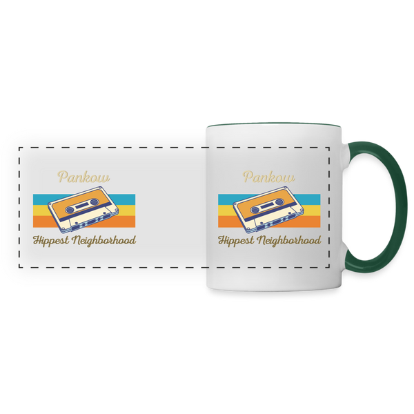 Pankow Hippest Neighborhood - Emaille Tasse - Weiß/Dunkelgrün