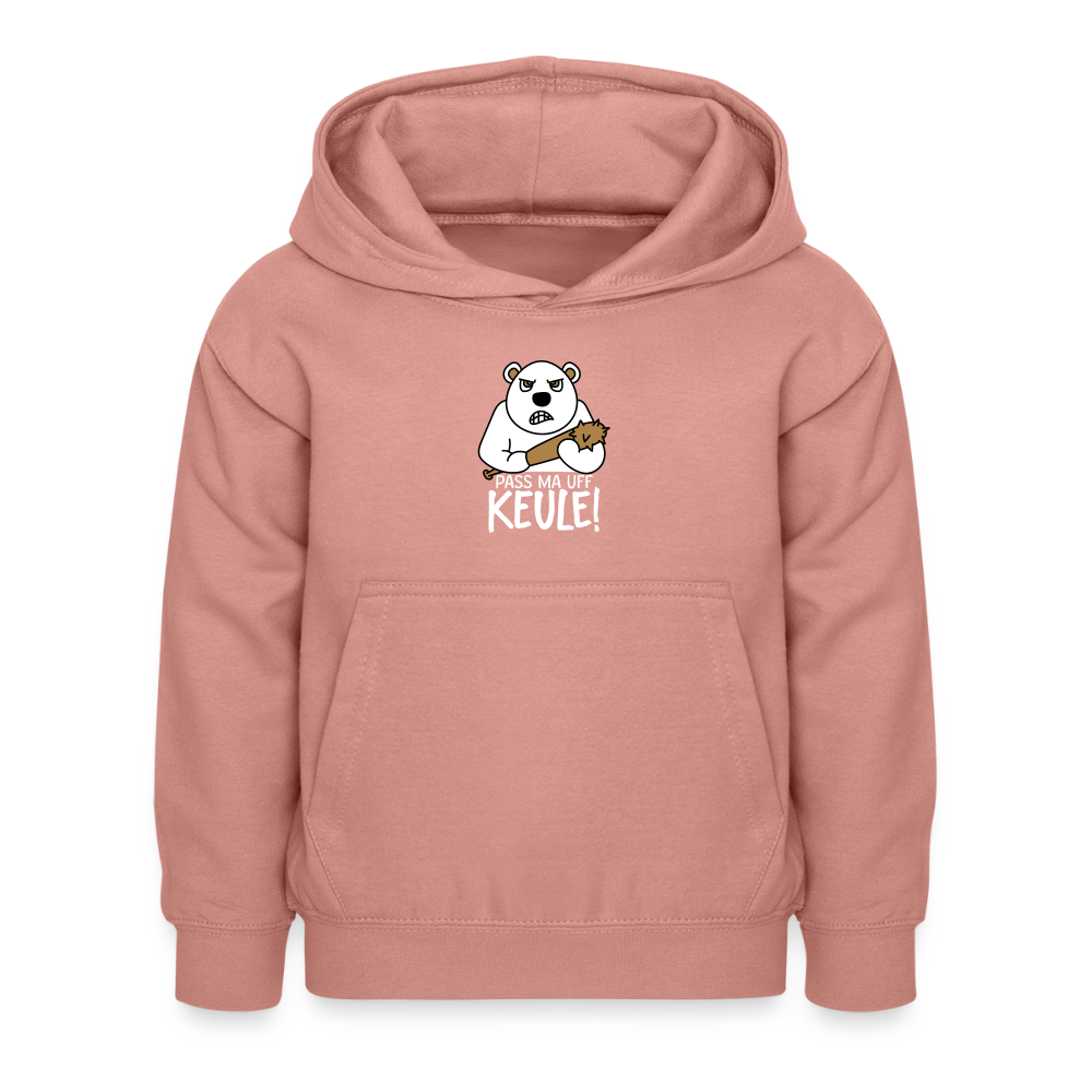Pass ma uff Keule - Kinder Hoodie - Altrosa