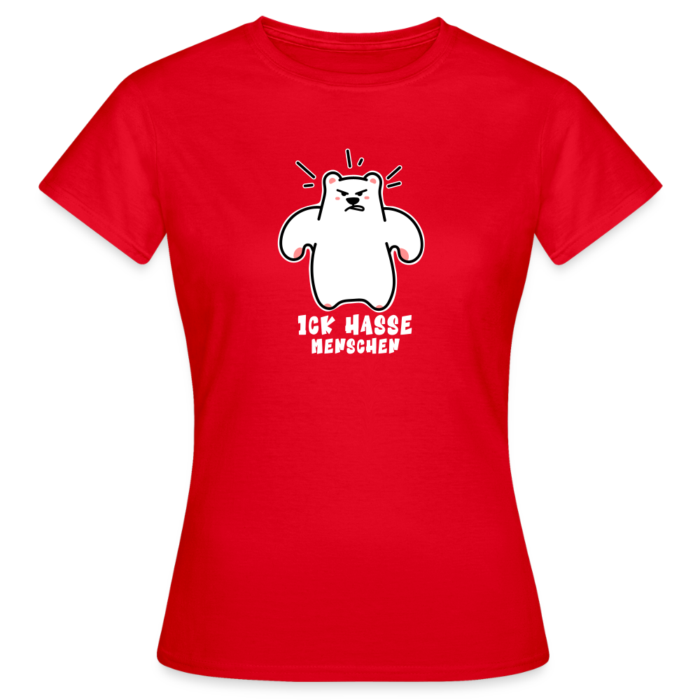 Ick Hasse Menschen - Frauen Premium T-Shirt - Rot