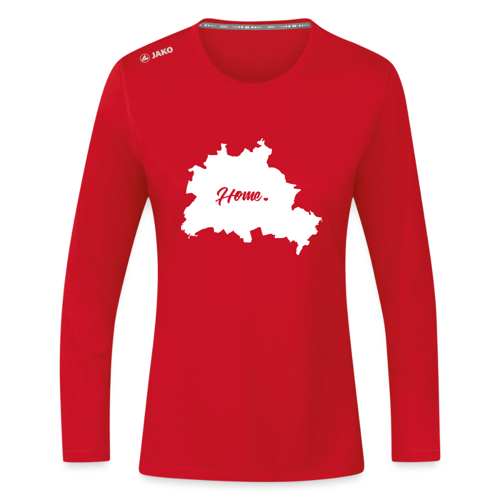 Heimat Berlin - Frauen Sport Langarmshirt - Rot