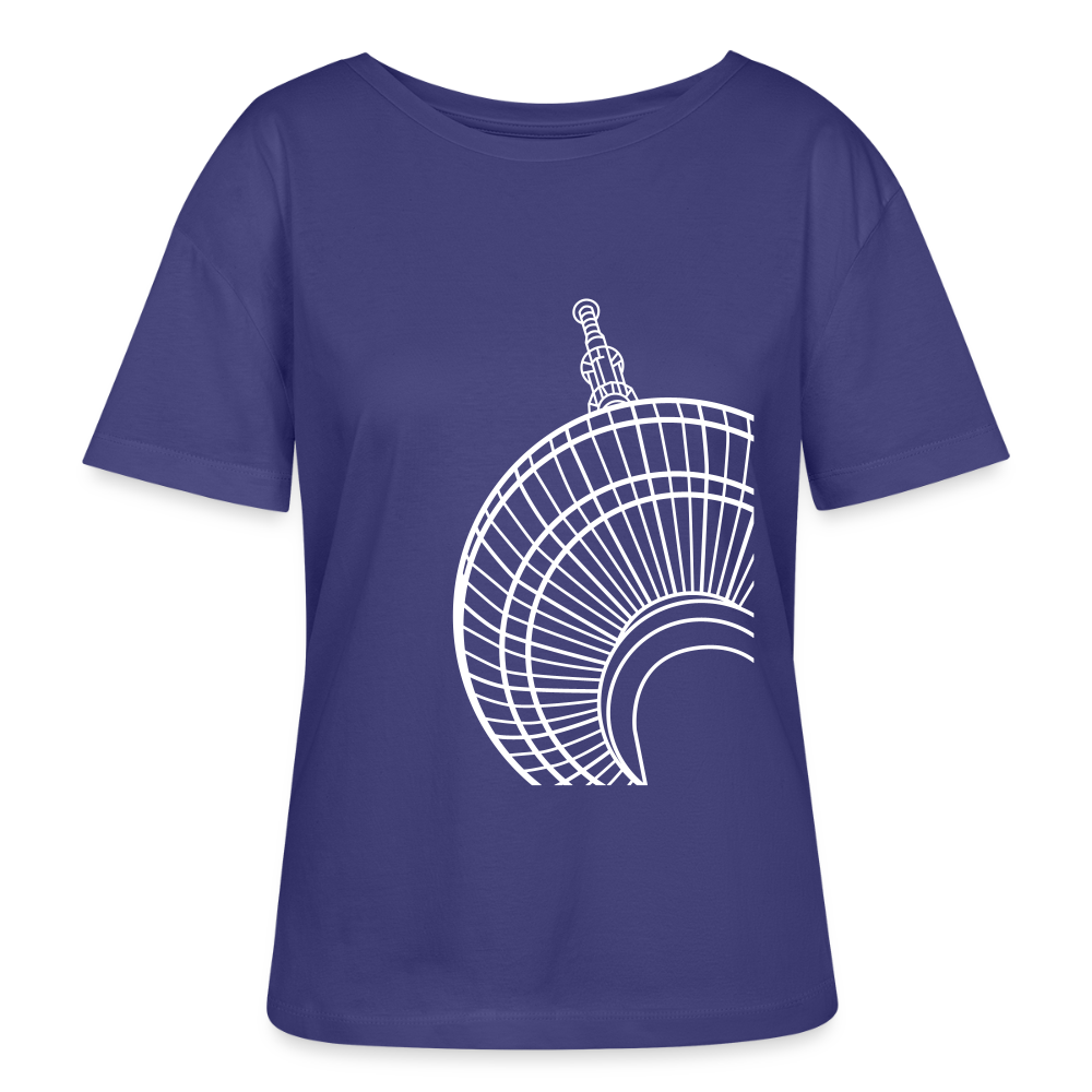 Der Turm von unten - weiß - Relaxed Rundhals Frauen Bio-T-Shirt - Dämmerung