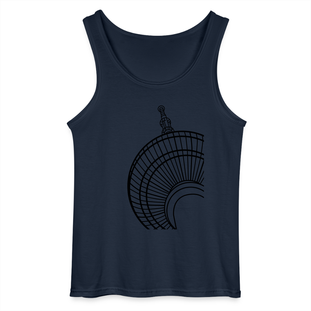 Der Turm von unten - schwarz - Männer Tank Top - Navy